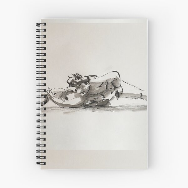 Item preview, Sumo #11 - Sumo wrestlers ink wash painting on vintage paper designed and sold by Rebecca Rees.