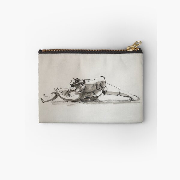 Item preview, Sumo #11 - Sumo wrestlers ink wash painting on vintage paper designed and sold by Rebecca Rees.