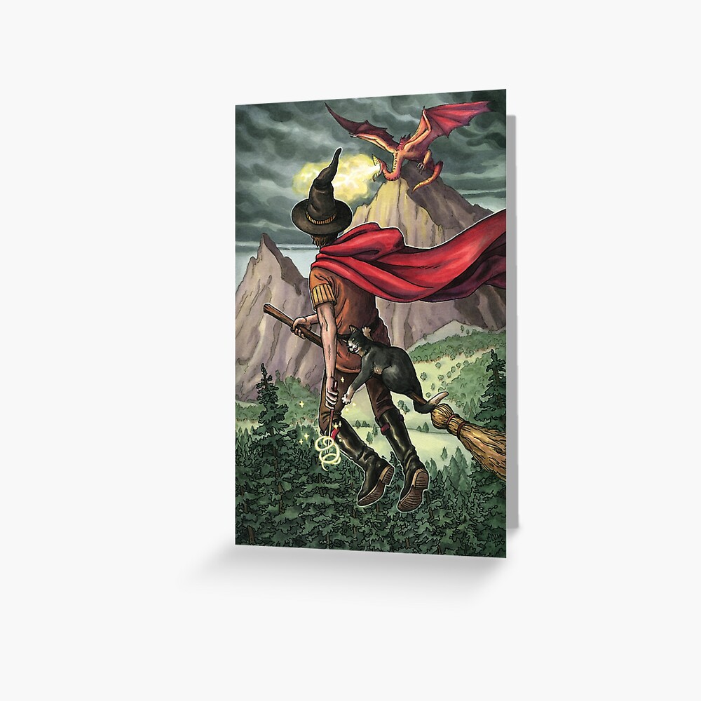 "Everyday Witch Tarot - Knight of Wands" Greeting Card for Sale by