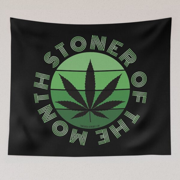 Item preview, Retro Vintage Sunset Green Pot leaf-Stoner of the month designed and sold by YomeHayin.