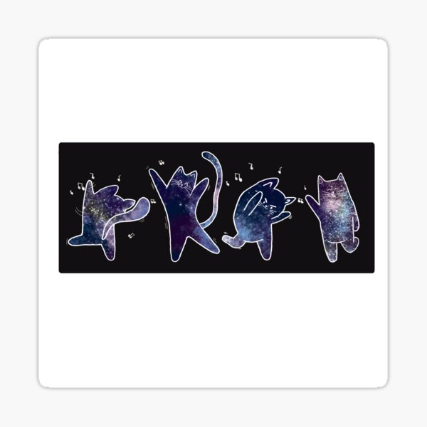 Item preview, Copy of  Cats Dancing in Space pattern ~outerspace cat pattern  designed and sold by samejane.
