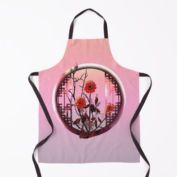 Item preview, Pretty red watercolor ikebana chrysanthemums designed and sold by CuisineCat.