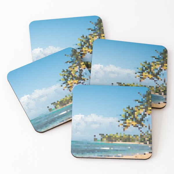 Item preview, Pixelated Tropical Beach designed and sold by fotollissimo.