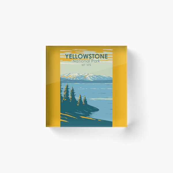 Artikelvorschau, Yellowstone Nationalpark Yellowstone Lake Vintage entworfen und verkauft von KrisSidDesigns.
