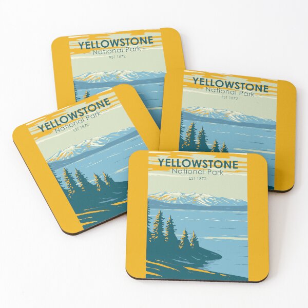 Artikelvorschau, Yellowstone Nationalpark Yellowstone Lake Vintage entworfen und verkauft von KrisSidDesigns.