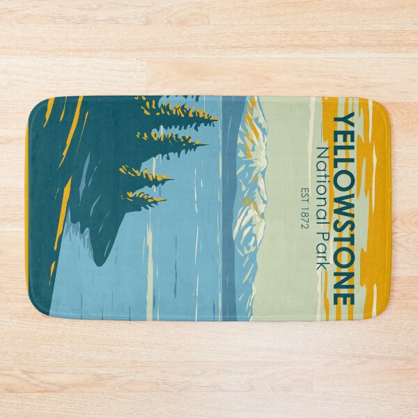 Item preview, Yellowstone National Park Yellowstone Lake Vintage designed and sold by KrisSidDesigns.