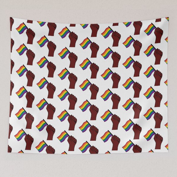 Item preview, LGBTQ flag hand pattern  designed and sold by BThingies.