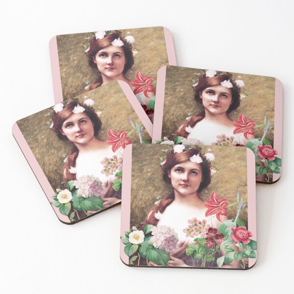 Item preview, Young Woman with Morning Glories in Her Hair by Jules Lefebvre designed and sold by theartsycamper.