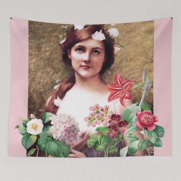 Item preview, Young Woman with Morning Glories in Her Hair by Jules Lefebvre designed and sold by theartsycamper.