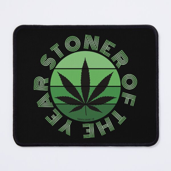 Item preview, Retro Vintage Sunset Green Pot leaf-Stoner of the year designed and sold by YomeHayin.