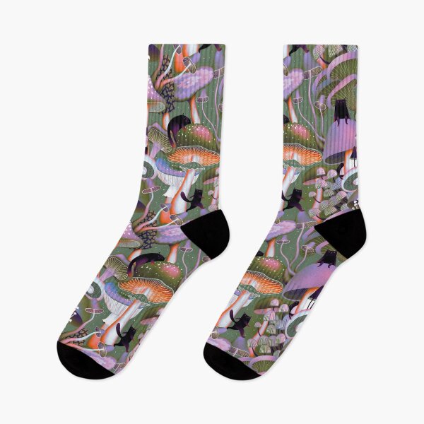 Item preview, Mushrooms and cats designed and sold by JuliaGosteva.