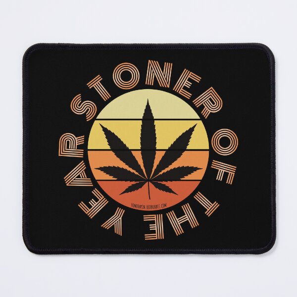 Item preview, Retro Vintage Sunset Orange Pot leaf-Stoner of the year designed and sold by YomeHayin.