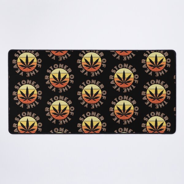 Item preview, Retro Vintage Sunset Orange Pot leaf-Stoner of the year designed and sold by YomeHayin.