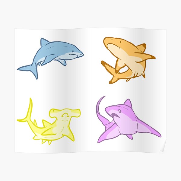 Friendly Sharks Poster