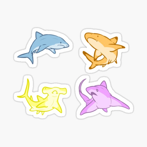 Friendly Sharks Sticker