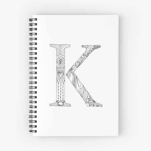 Item preview, Henna Alphabet K / Henna Letter K - Black Henna Line Art designed and sold by Mrs-PenLine.