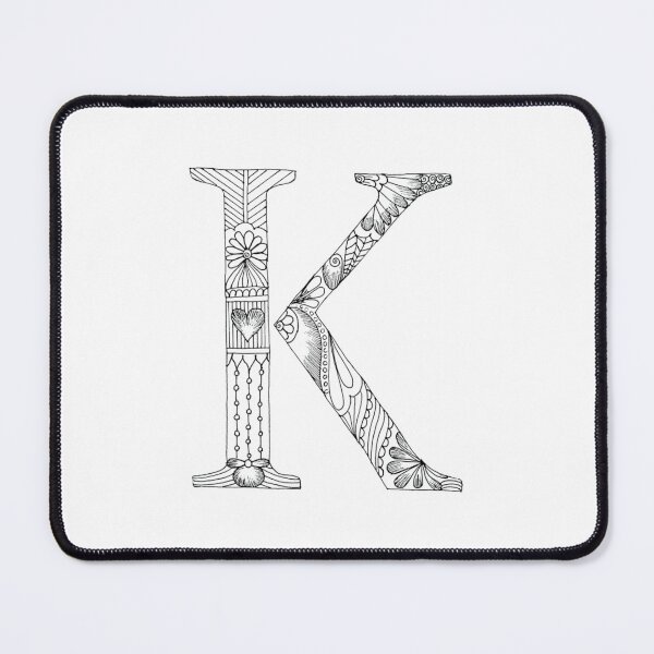 Item preview, Henna Alphabet K / Henna Letter K - Black Henna Line Art designed and sold by Mrs-PenLine.