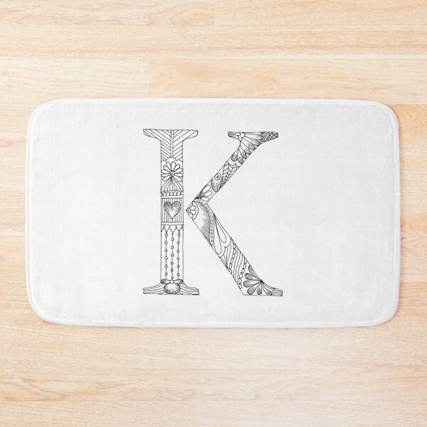 Item preview, Henna Alphabet K / Henna Letter K - Black Henna Line Art designed and sold by Mrs-PenLine.