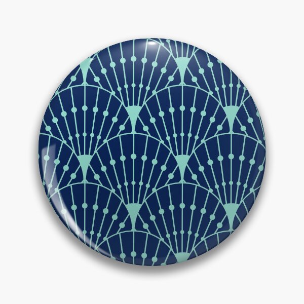 Item preview, Patrón de onda de abanico japonés azul designed and sold by NellyMacharia.