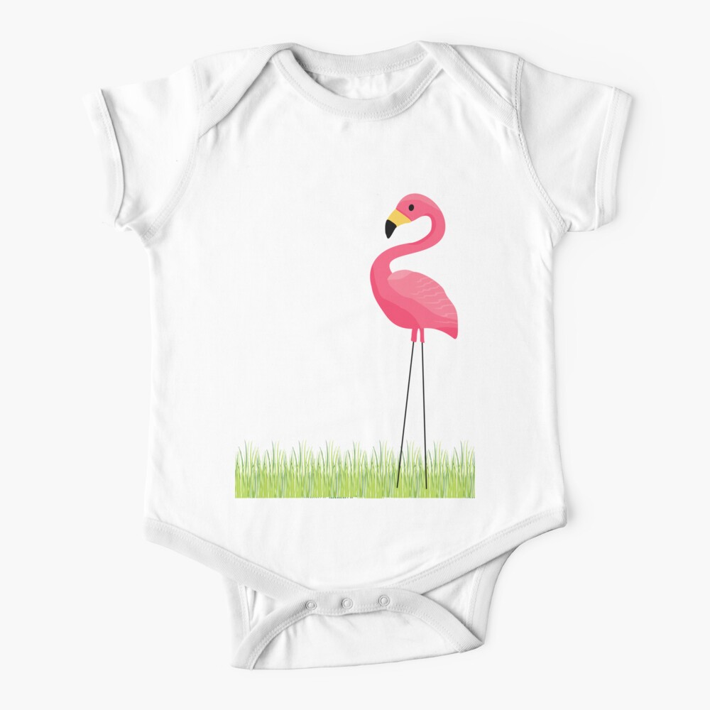 Rosa Flamingo Babystrampler