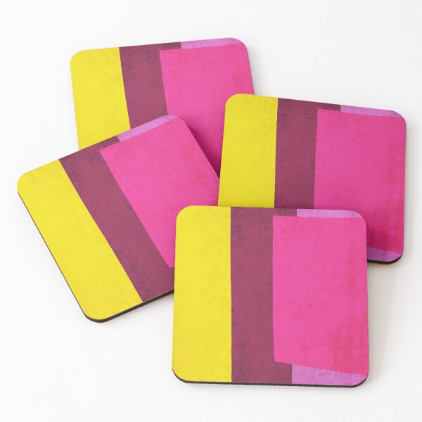 Item preview, Yellow Hot Pink Abstract Shapes designed and sold by Irena Orlov.