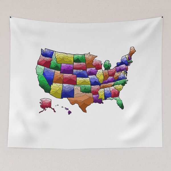 Item preview, US Map designed and sold by Katherine Faris.