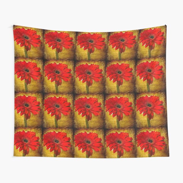 The Golden Gerbera Tapestry