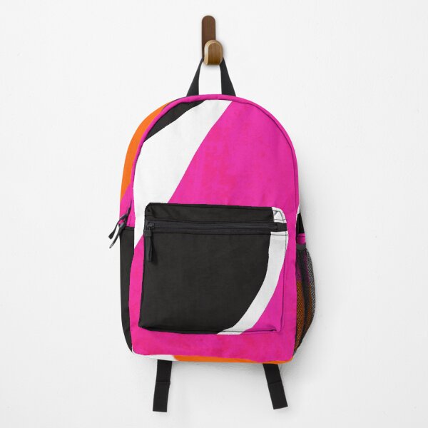 Item preview, Orange Hot Pink Black Abstract Shapes, Irena Orlov designed and sold by Irena Orlov.