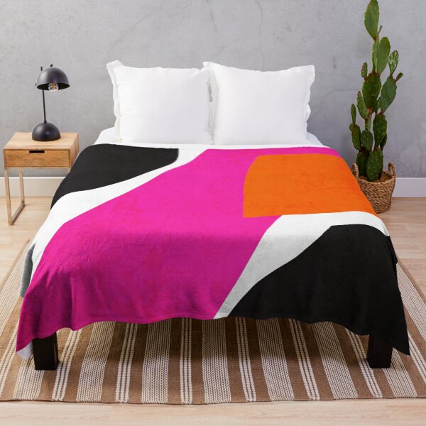 Item preview, Orange Hot Pink Black Abstract Shapes, Irena Orlov designed and sold by Irena Orlov.