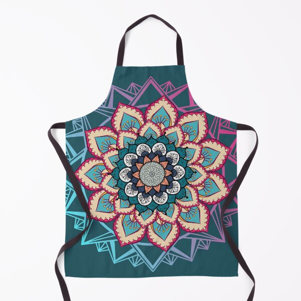 Item preview, Floral Lotus Mandala | Nature | Mandala Pattern | Blue, Pink, Turquoise designed and sold by MiaDelelai.