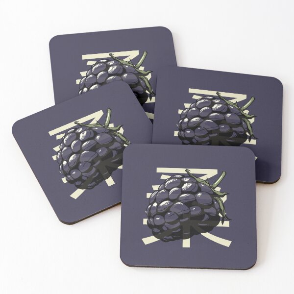Item preview, Mulberry blackberry purple with japanese kanji designed and sold by Emberspleiad.
