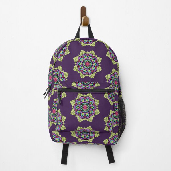 Item preview, Neon Lotus Mandala | Nature | Mandala Pattern | Lime, Pink, Purple Vibrant Mandala designed and sold by MiaDelelai.