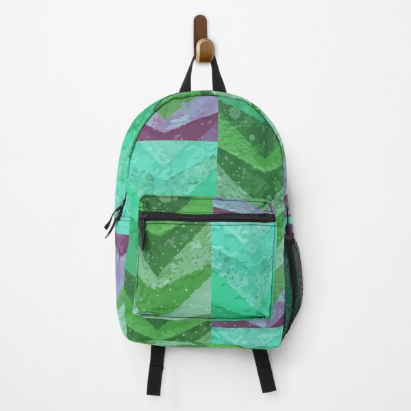Item preview, Shades of Green Zig Zag Geometric Lines - Abstract Pattern - Green and Purple designed and sold by Loving Nature Gifts.