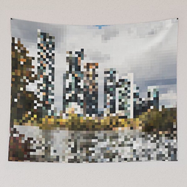 Item preview, Pixelated Cityscape designed and sold by fotollissimo.