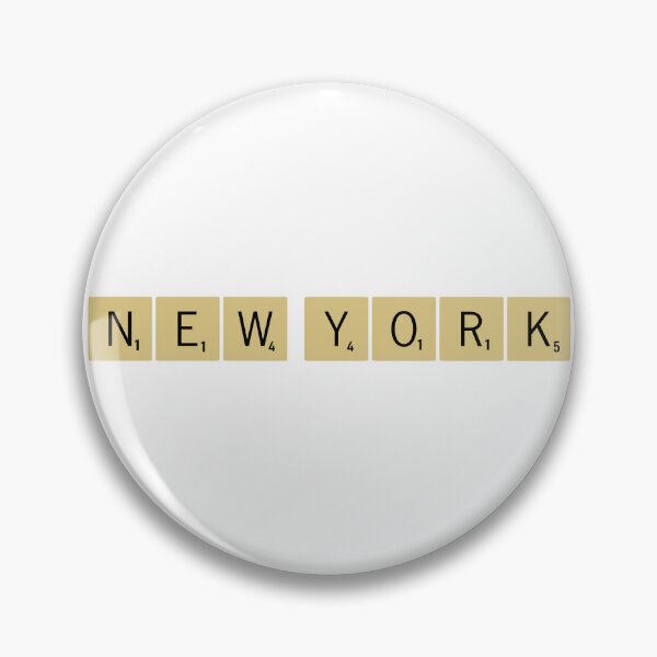 Item preview, New York Scrabble Tiles Horizontal Sticker designed and sold by SowCow.