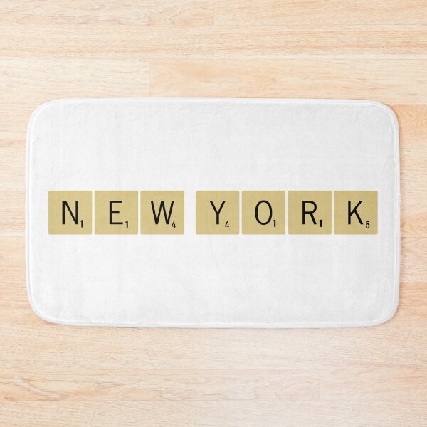 Item preview, New York Scrabble Tiles Horizontal Sticker designed and sold by SowCow.