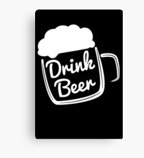 Cool Drink Beer T-Shirt Canvas Print