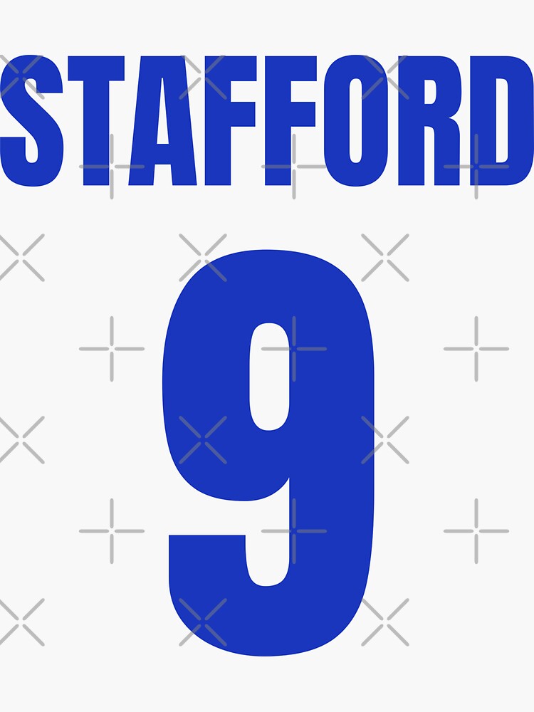 Matthew Stafford 9 - Los Angeles Rams Jersey Sticker for Sale by sgkrishna