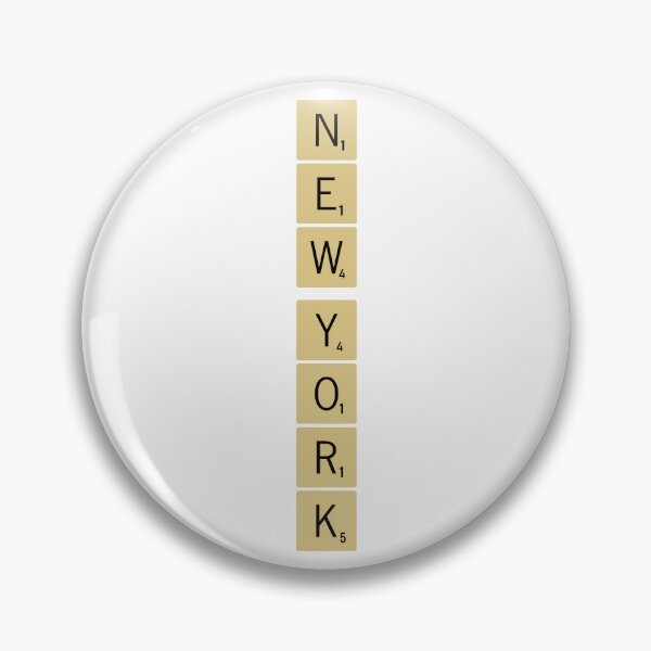 Item preview, New York Scrabble Tiles Vertical Sticker designed and sold by SowCow.