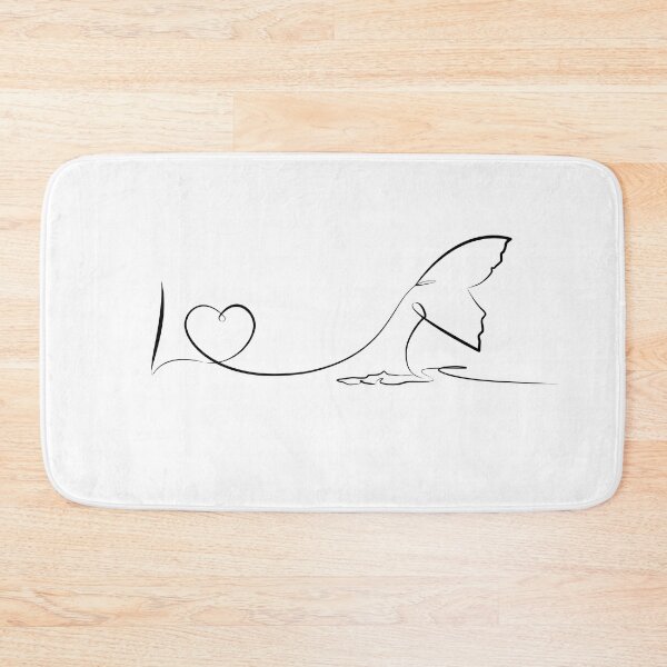 Item preview, Copy of I love with heart whale minimalist wall art designed and sold by evk-art.