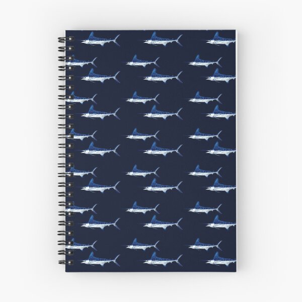 Item preview, Atlantic White Marlin Swim Repeat Vector Pattern designed and sold by Melissa  MacMichael Art + Design.