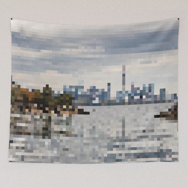 Item preview, Pixelated Cityscape designed and sold by fotollissimo.
