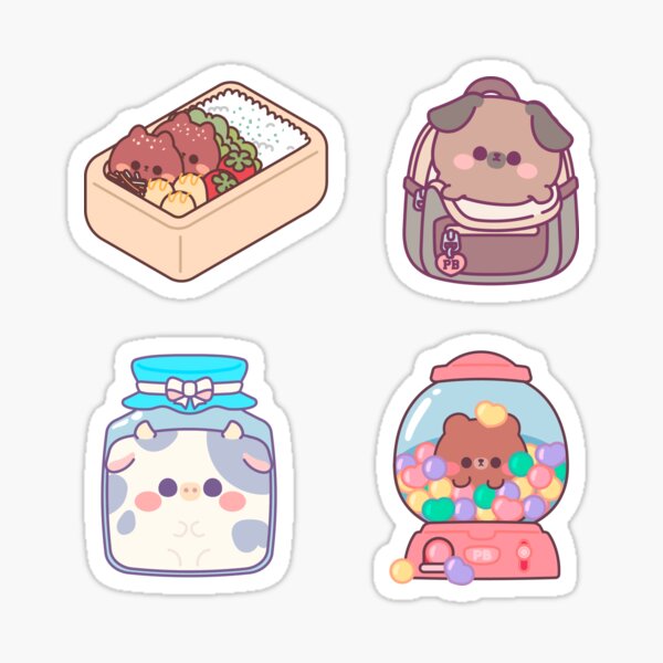 Small Bento Box Sticker Cute Food Sticker Kawaii Food Anime Food