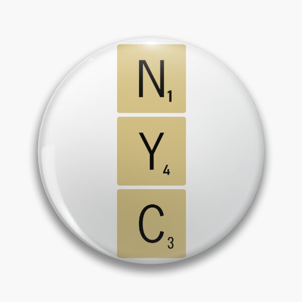 Item preview, New York City Scrabble Tiles Vertical Sticker NYC designed and sold by SowCow.