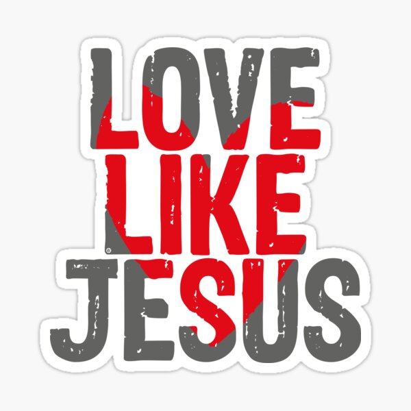 Artikel-Vorschau von Liebe wie Jesus + Herz / Zitat / perfektes Geschenk für alle, designt und verkauft von Yuzik.