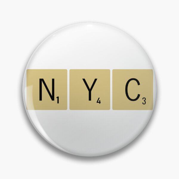 Item preview, New York City Scrabble Tiles Horizontal Sticker NYC designed and sold by SowCow.
