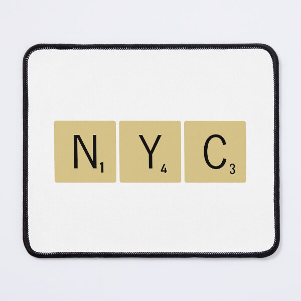 Item preview, New York City Scrabble Tiles Horizontal Sticker NYC designed and sold by SowCow.