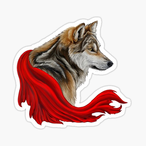 Red the wolf Sticker