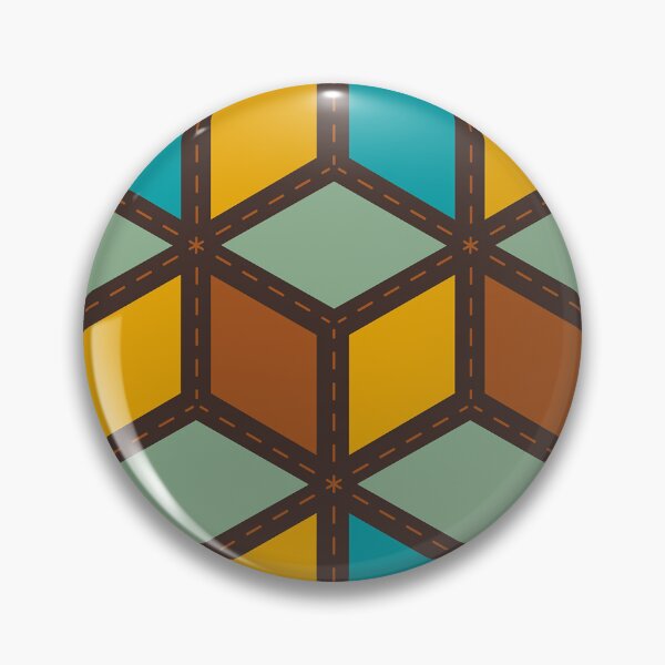 Item preview, Retro Tumbling Block Geometric pattern designed and sold by carabara.