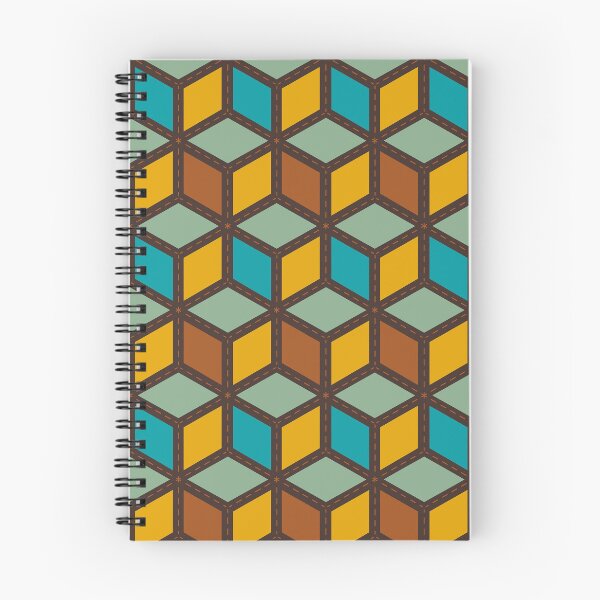 Item preview, Retro Tumbling Block Geometric pattern designed and sold by carabara.
